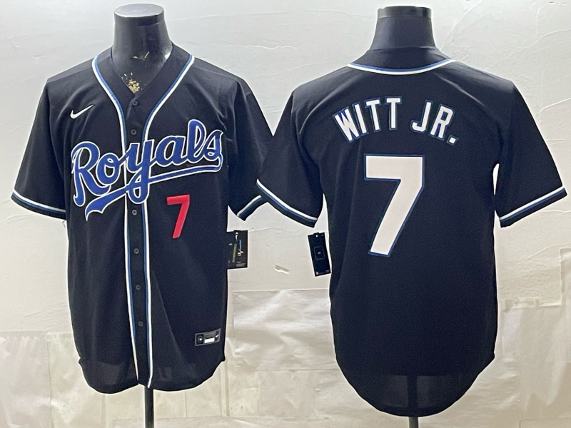 Men Kansas City Royals #7 Witt Jr. black Nike MLB 2026 Jersey 052001->kansas city royals->MLB Jersey